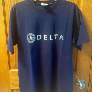 Navy Blue Large ss Adult Tshirt Delta Airlines